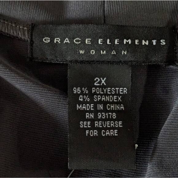 Grace Elements Cut and Sew Open Front Drape Cardigan, Womens 2X - Picture 7 of 9